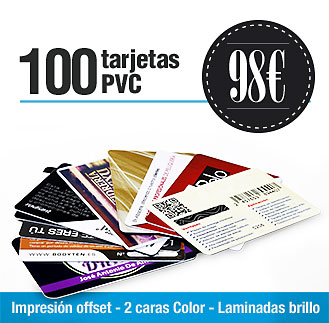 Precio 100 tarjetas PVC Precios 100 tarjetas plásticas
