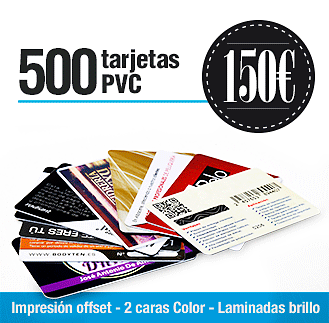 Tarjetas plásticas Precio 500 tarjetas PVC 