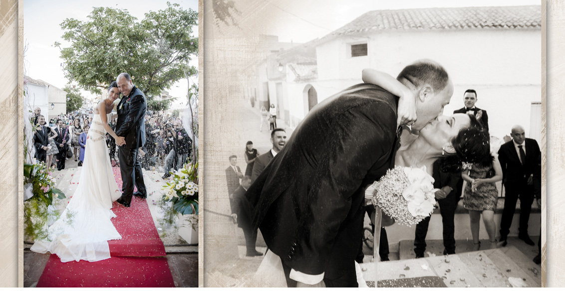 Fotografías Boda Albacete Juan Manuel y Noemí, fotografías boda salida de la iglesia