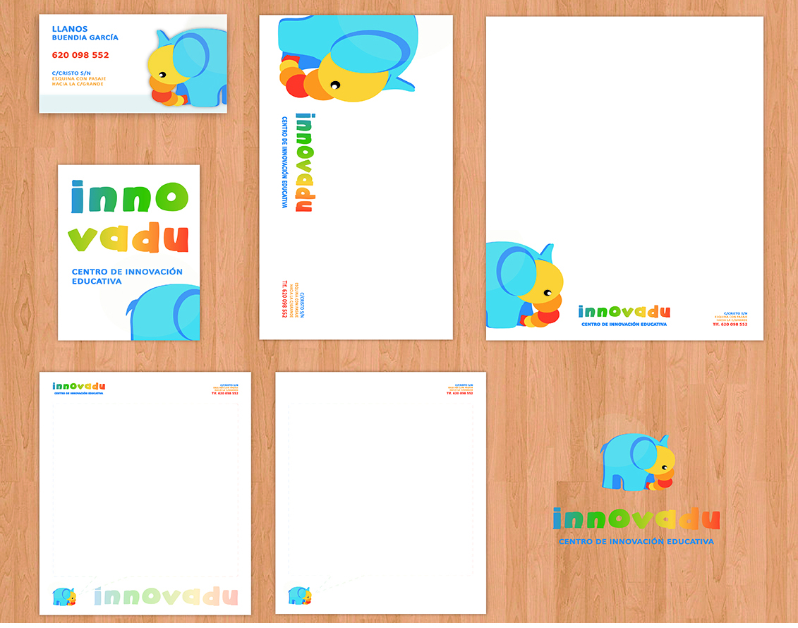 Diseño de papelería corporativa Innovadu