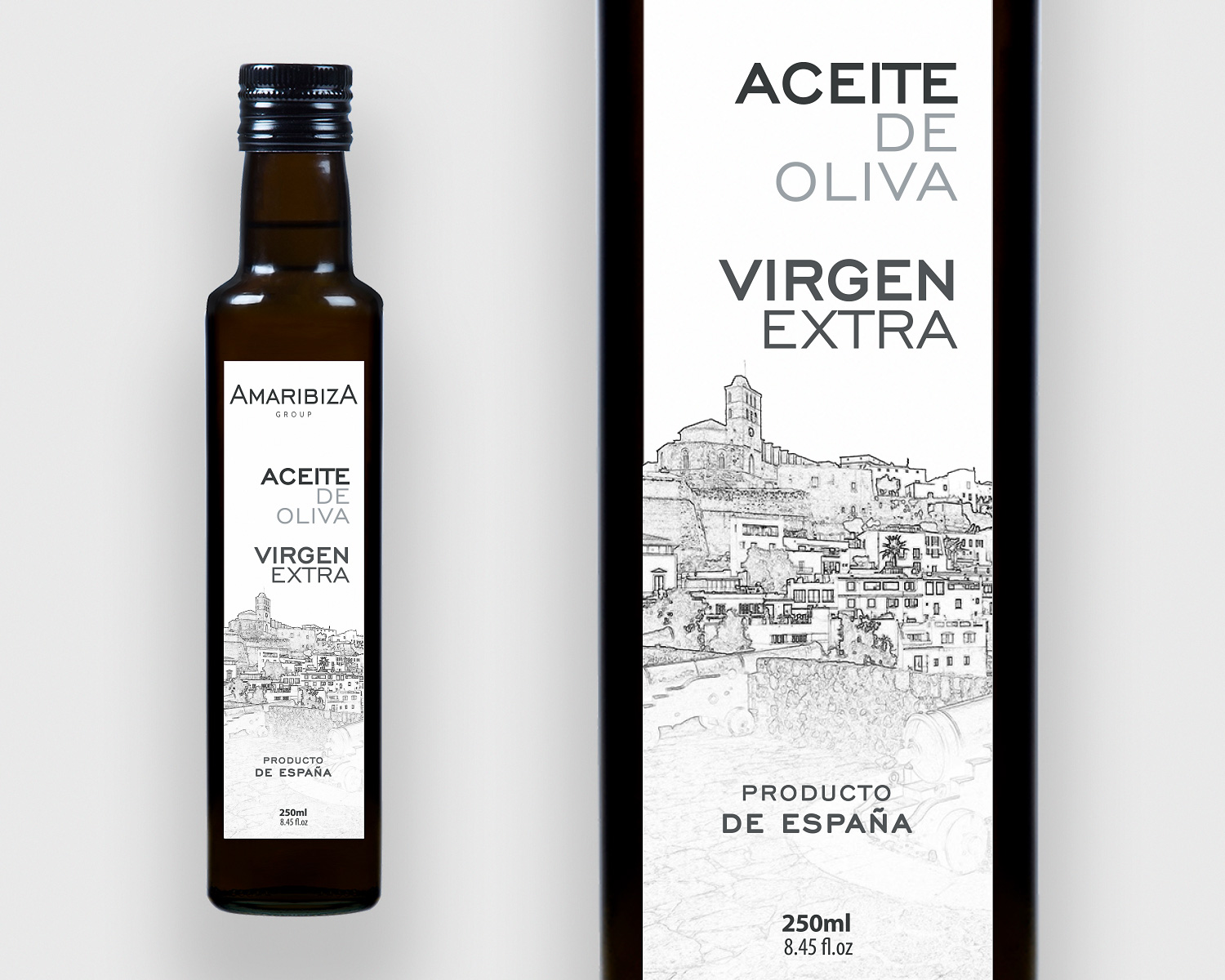 Diseño grafico, imprenta, diseño de etiquetas de aceite Albacete, diseño etiquetas Amar Ibiza Group