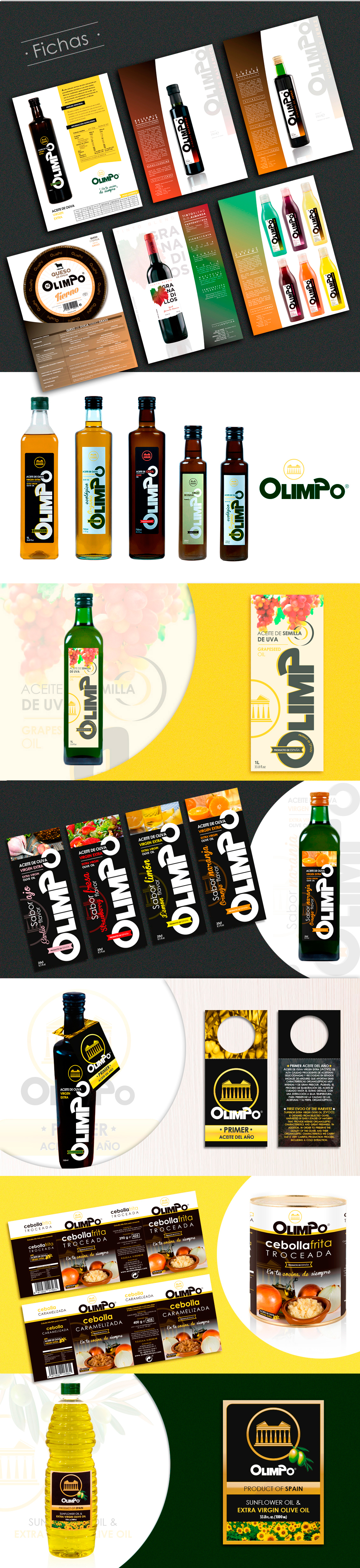 Diseño grafico, branding, diseño de etiquetas de aceite Albacete, diseño etiquetas aceites Olimpo