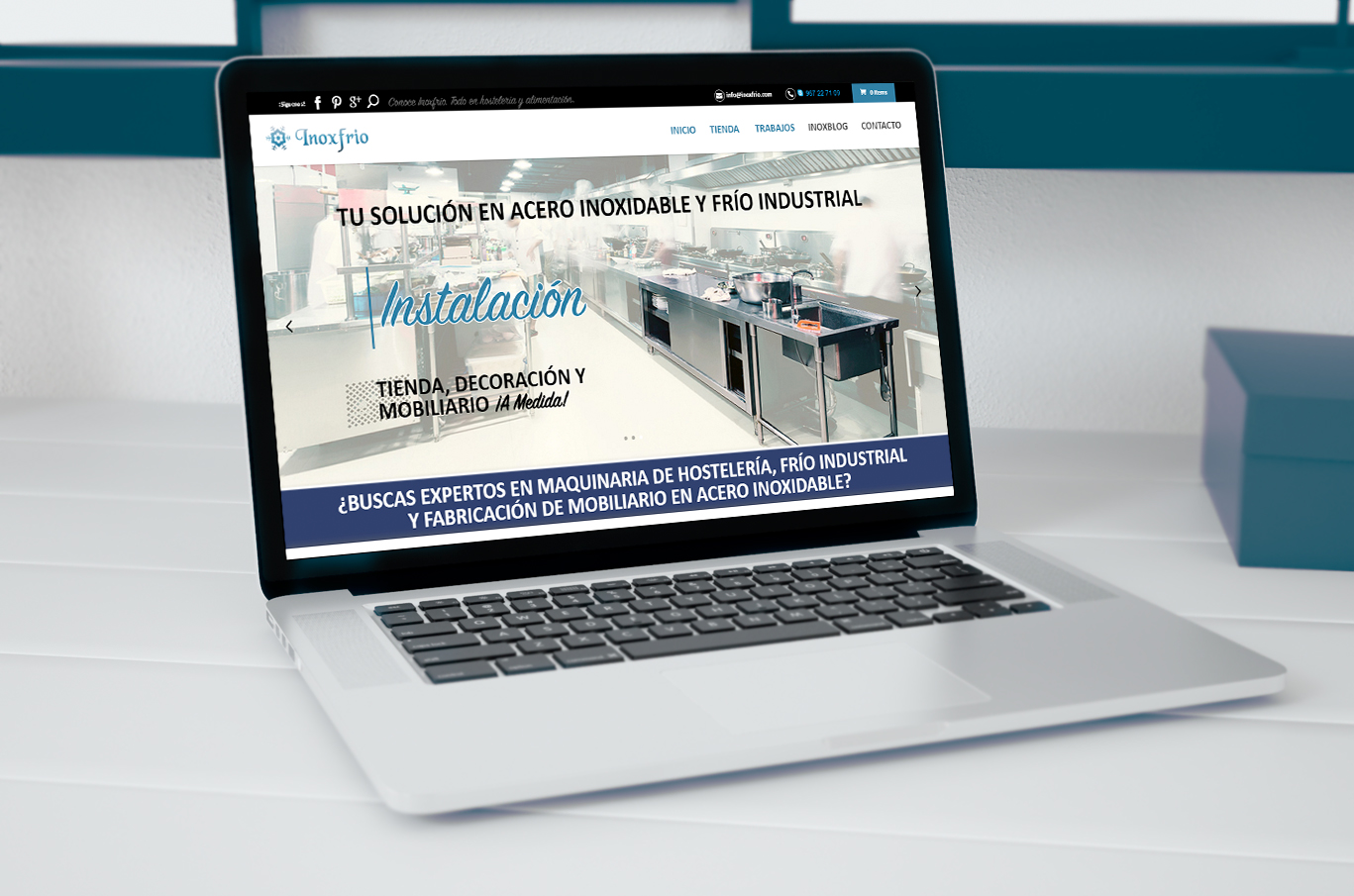 Diseño web Madrid, diseño de tienda online Madrid y posicionamiento Madrid página web Inoxfrio