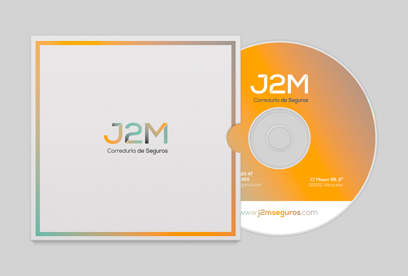 Cd imagen corporativa, Diseño grafico Albacete, branding Albacete, impresión tarjetas visita, J2M seguros