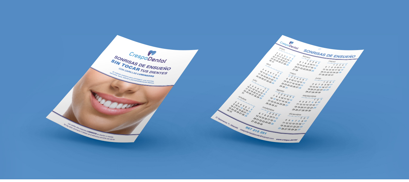 Diseño gráfico Albacete, diseño de flyers e imprenta Albacete Crespo Dental