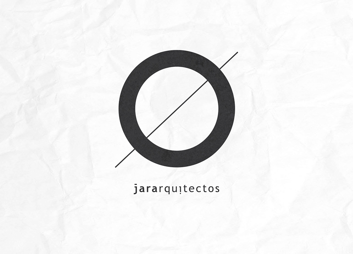 Diseño identidad corporativa Jara Arquitectos, marca sobre fondo blanco