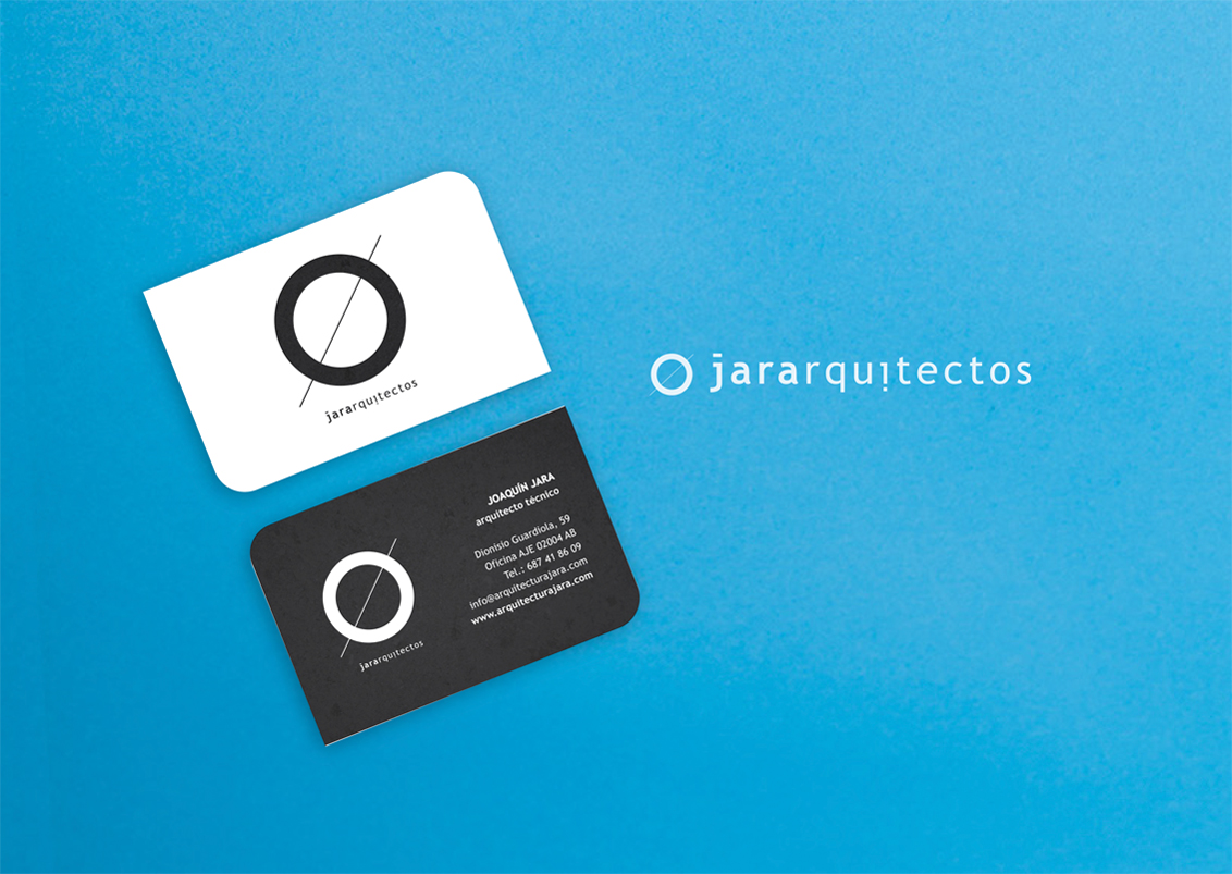 Diseño tarjetas de visita Jara Arquitectos