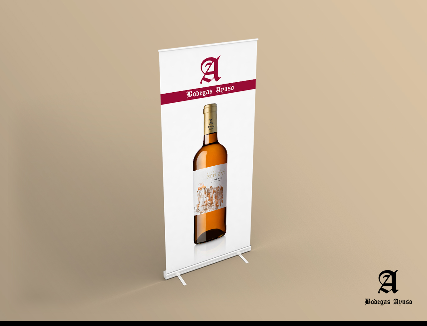 Diseño gráfico Albacete, diseño de rollup e impresión de rollup Bodegas Ayuso