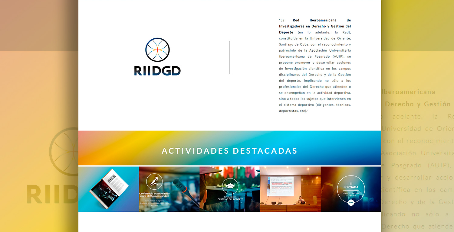 Diseño web a medida Albacete, Diseño de web corporativa para RIIDGD