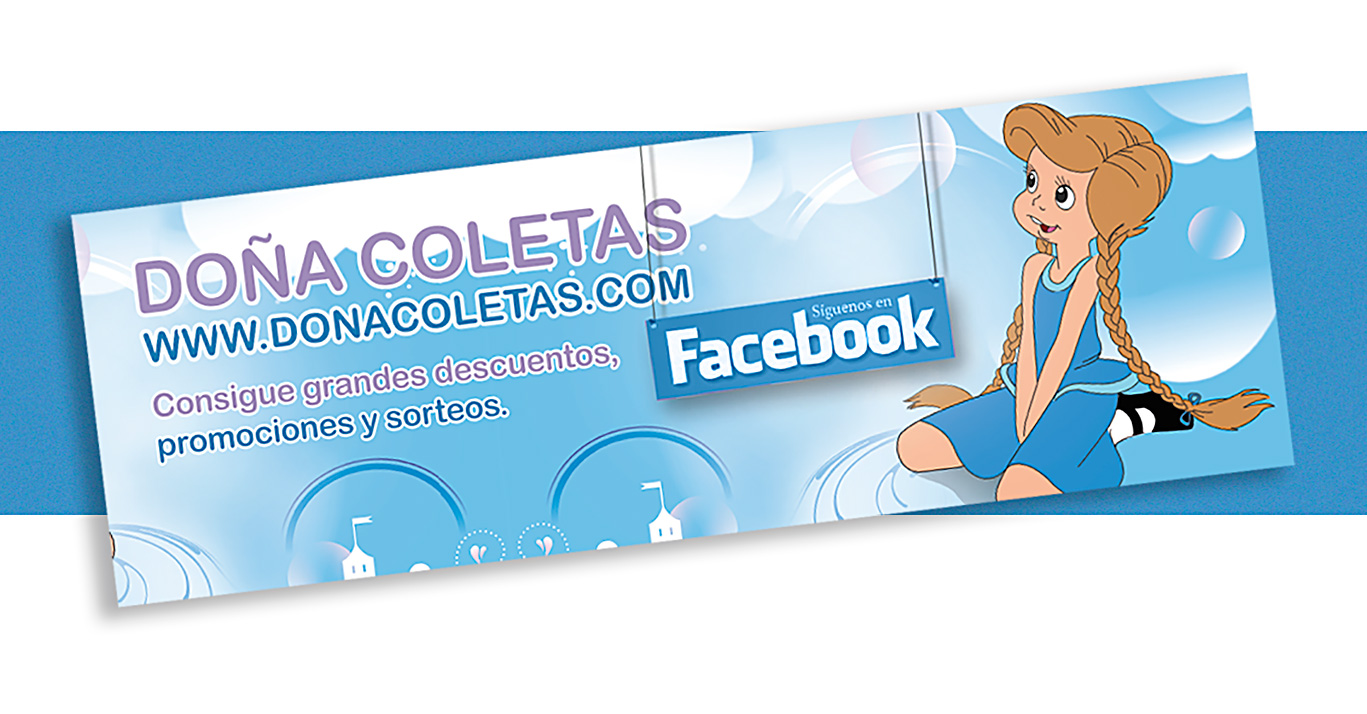 Diseño gráfico, vinilo Facebook Doña Coleta